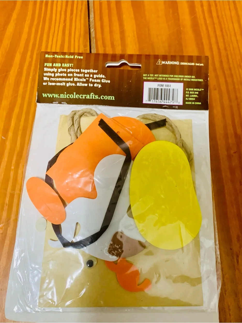 Orange Halloween Foam Bag Craft Kit